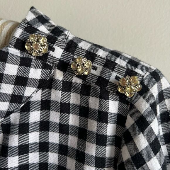 J.CREW Factory Funnel Neck Gingham Dress - Picture 2 of 9